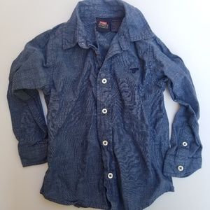 Chambray Denim Wrangler Toddler Button Up